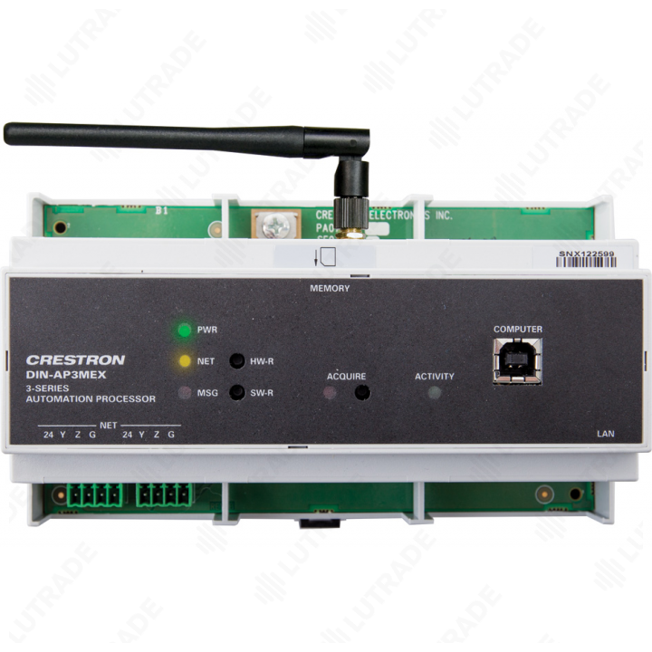 CRESTRON DIN-AP3MEX DIN Rail 3-Series® Automation Processor w/infiNET EX® & ER Wireless Gateway