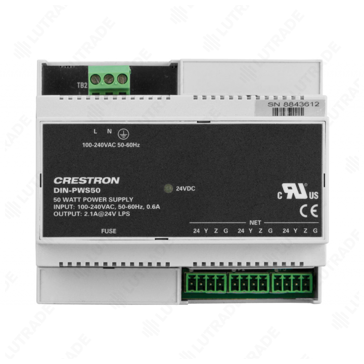 CRESTRON DIN-PWS50 DIN Rail 50 Watt Cresnet Power Supply