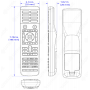 CRESTRON HR-150-B Handheld Remote, 50 Button, Black