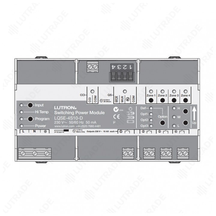 HWQS 4-канальный релейный модуль для установки на DIN-рейку (LQSE-4S10-D)