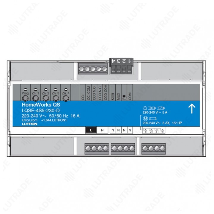 HWQS 4-канальный релейный модуль для установки на DIN-рейку (LQSE-4S5-230-D)