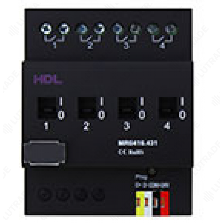 HDL HDL-MR0416.431 DIN Реле, 4-канальное, 16A на канал, с контроллером сценариев и последовательностей, 110-220В, 50-60Гц. Управление мощными нагрузка