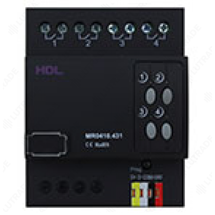HDL HDL-MR0410.431 DIN магнитное реле с блокировкой, 4-канальное, 10A на канал, 110-220В. Управление маломощными нагрузками: свет, небольшие моторы, н