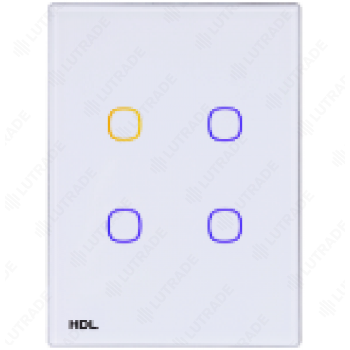 HDL HDL-MPT4.46-A 4-клавишная сенсорная панель iTouch. 

Программно настраиваемая (RGB) светодиодная подсветка кнопок, ИК приемник (Опционально). Функ