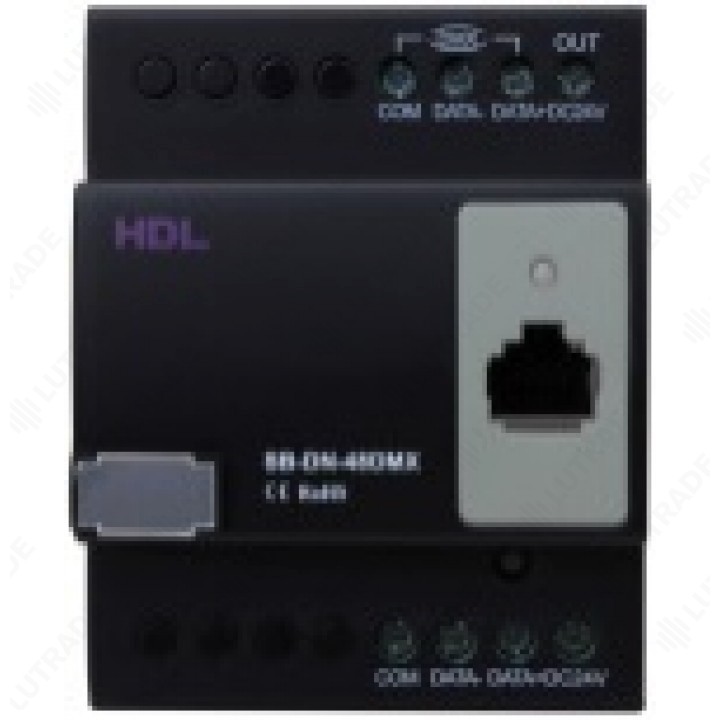 HDL HDL-MC48IP-DMX.431 DIN 48-канальный DMX контроллер с Ethernet, встроенным шинным Buspro интерфейсом, порт DMX512. Управляет работой светодиодных д