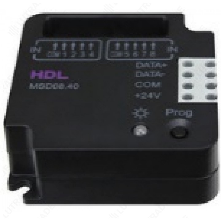 HDL HDL-MSD08.40 8-контактный модуль входов, с функцией диммирования, для подключения классических механических выключателей и охранных датчиков, любы