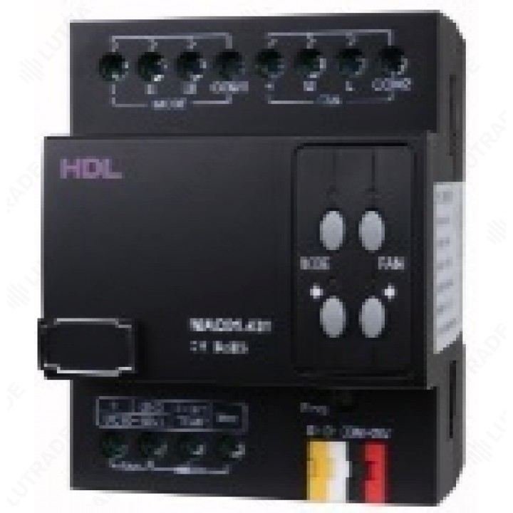 HDL HDL-MAC01.431 Модуль управления климатом, фанкойлами, нагревателями и др, DIN. 2 варианта управления вентилятором: 3 режима реле или VAV 0-10V. Ра
