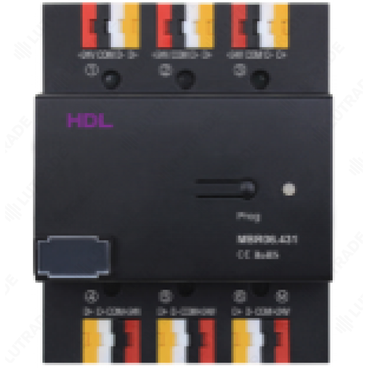 HDL HDL-MBR06.431 MBR - роутер на 6 портов. Работает с IP интерфейсом (HDL-MBUS01IP.431). Служит для увеличения количества устройств в шине и упрощени