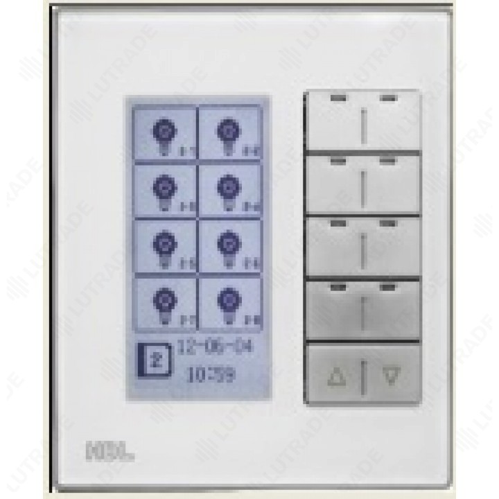 HDL HDL-M/DLP04.1-A2-46 Настенная панель KNX с экраном DLP (без шинного соединителя). Встроенный датчик температуры. Поддержка 147 языков, Раздельное 