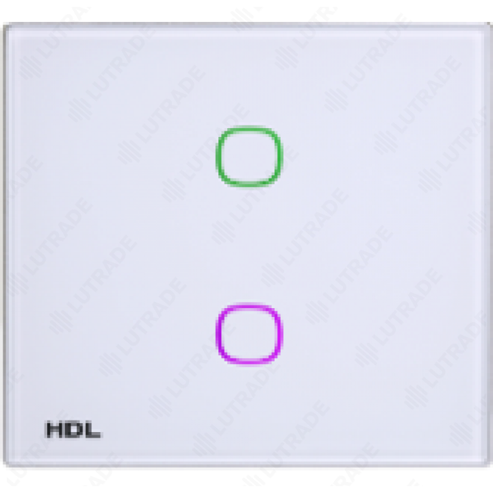 HDL HDL-M/TBP2.1-A2-48 2-клавишная сенсорная панель KNX серии iTouch.

Программно настраиваемая (RGB) светодиодная подсветка кнопок, ИК приемник (Опци