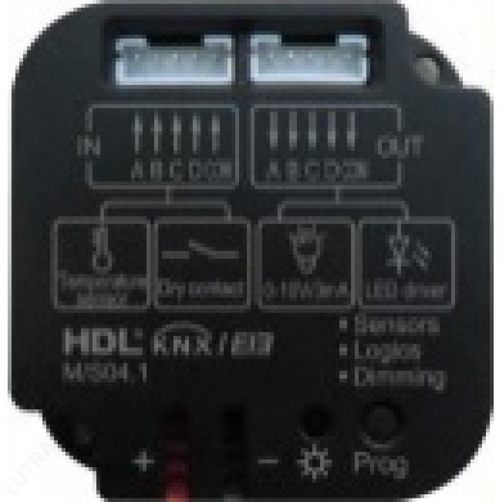 HDL HDL-M/S04.1 KNX модуль входов 4 канала. Модуль сухих контактов, входы температурных датчиков, выходы 0-10В 3мА, подключение светодиодов, логика ко