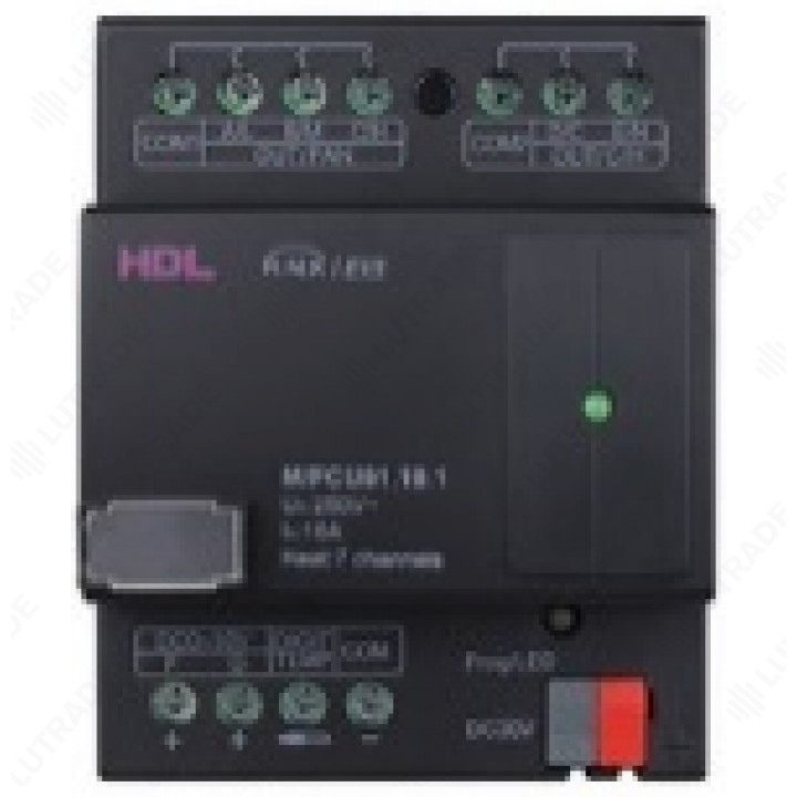 HDL HDL-M/FCU01.10.1 DIN Модуль управления климатом KNX, 250VAC(50/60Hz). Пять каналов реле 10A, Два канала 0-10V, Управление скоростью вентилятора Hi